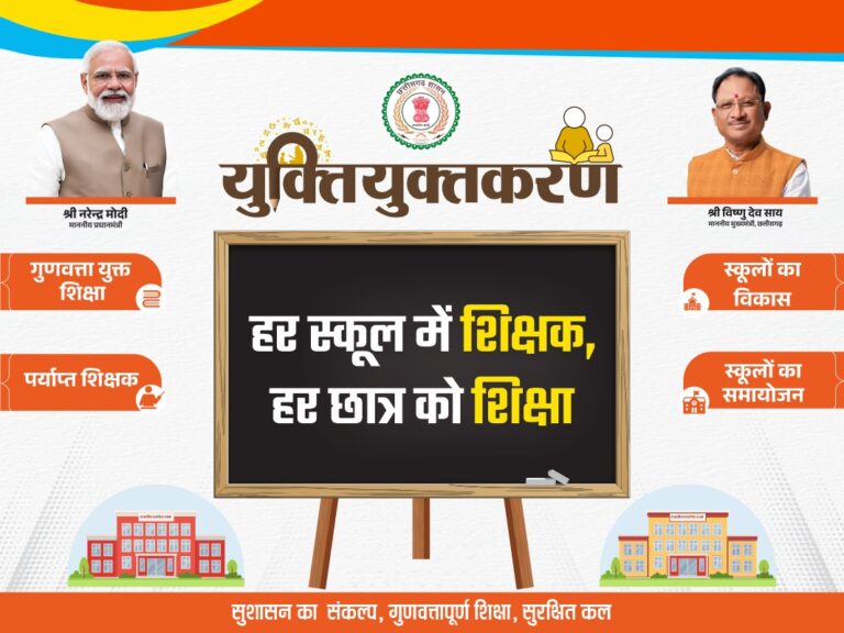 CG : युक्तियुक्तकरण से स्कूलों में नियमित हुई कक्षाएं
