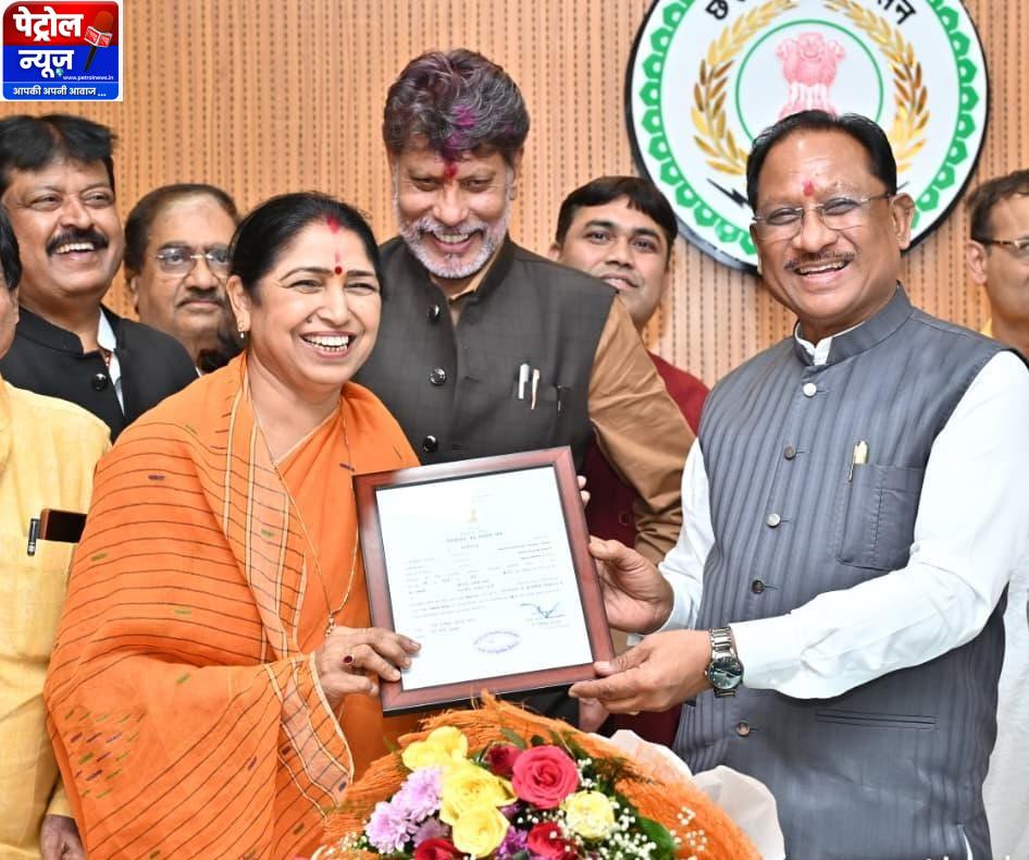 CG: मुख्यमंत्री विष्णु देव साय से नवनिर्वाचित राज्यसभा सदस्य लक्ष्मी वर्मा ने की सौजन्य मुलाकात