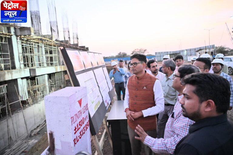 वित्त मंत्री ओपी चौधरी ने नवा रायपुर में विकास कार्यों का किया निरीक्षण