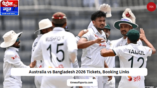 AUS बनाम BAN 2026 टिकट ऑनलाइन कैसे बुक करें