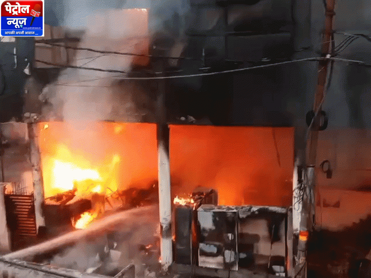 Massive Fire at Kanpur Furniture Showroom