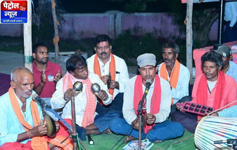 माता की भक्ति में रमे उप मुख्यमंत्री श्री विजय शर्मा, हाथों में मंजीरा लेकर ग्रामीणों के साथ गाए जसगीत